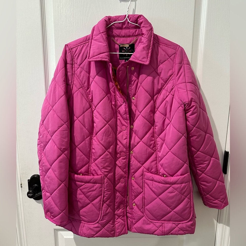 Isaac Mizrahi Live Hot Pink Puffer Jacket Coat Sz XS